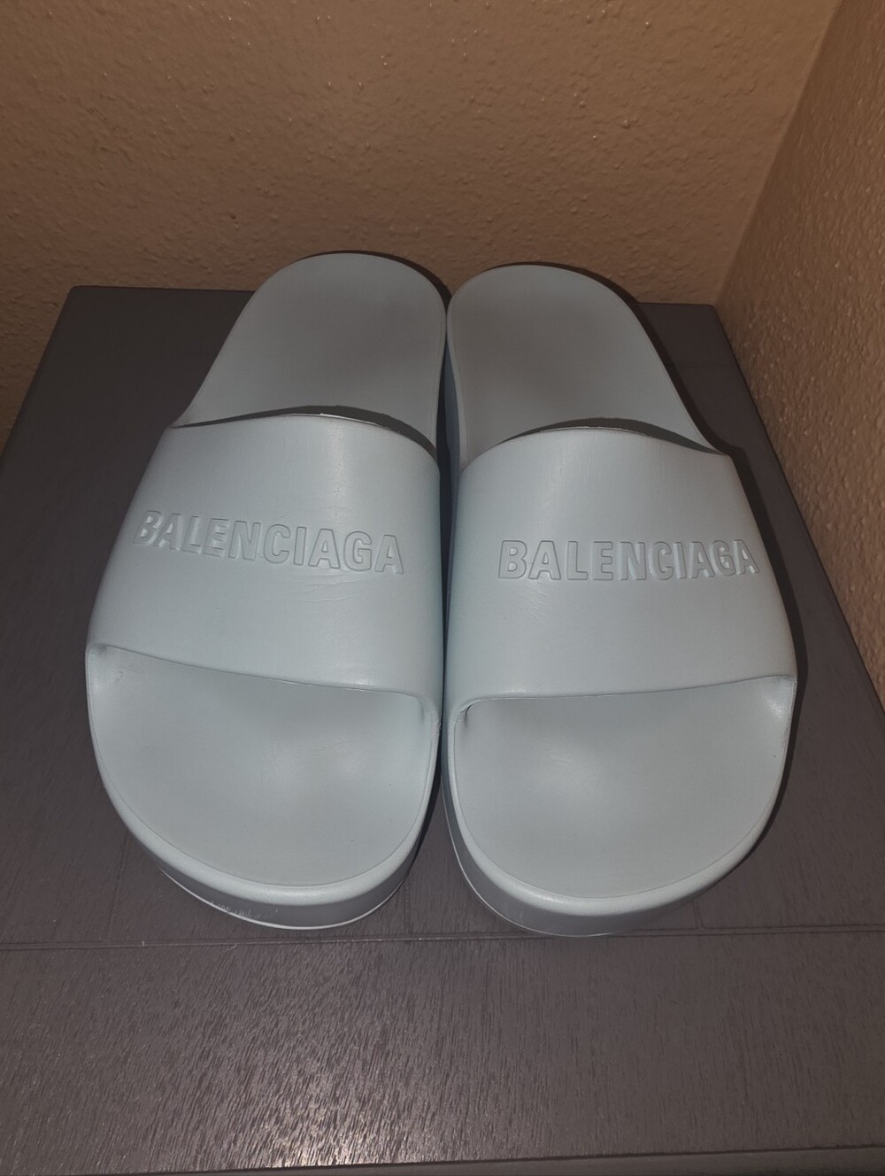 Balenciaga Aqua Chunky Women Slides Size 8. Great Condition. No Box